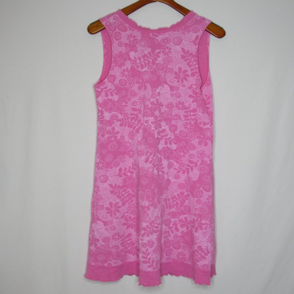 Fresh Produce Pink Floral Faux Wrap Sleeveless Cotton Dress Women's S Small - Picture 7 of 8